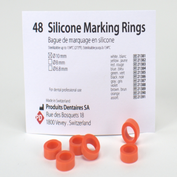 Silikon Ringe 10mm orange 48St