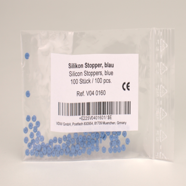 Silikon-Stopper-Polybeutel blau 100St